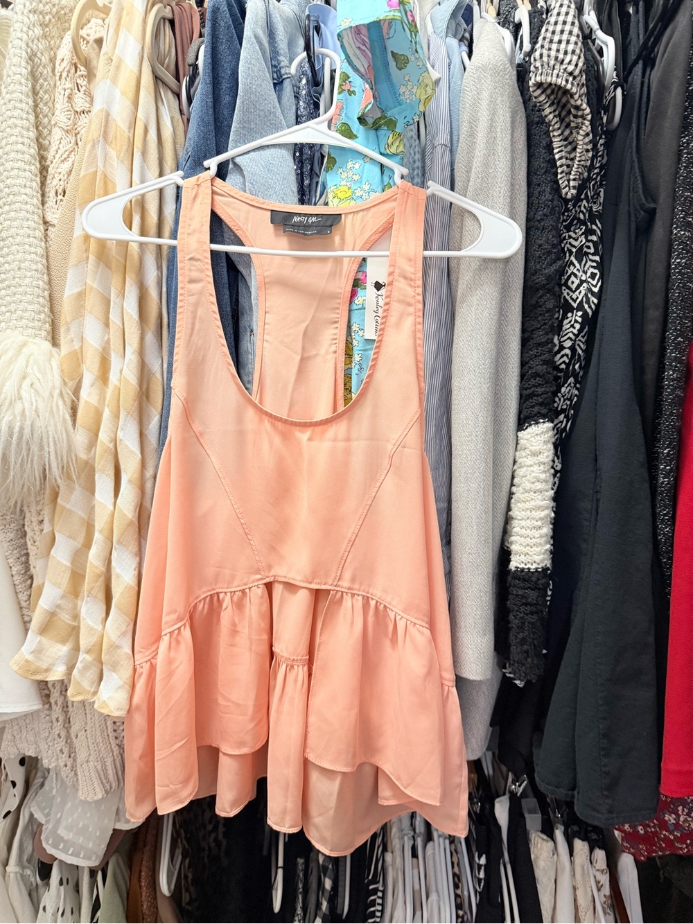 Nasty Gal Open Space Peplum Tank Ariana Grande 2013 Rare